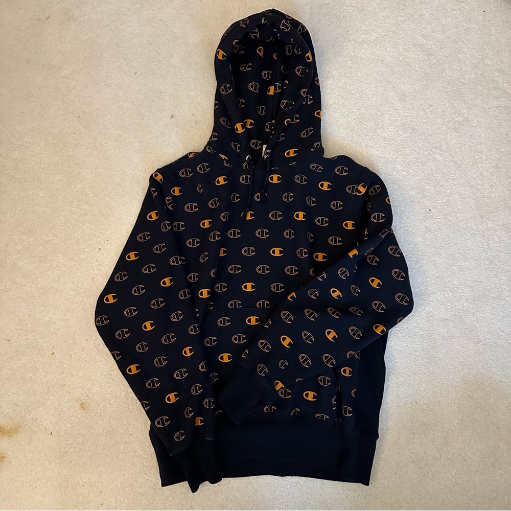 Champion Reverse Weave All Over Logo Hoodie